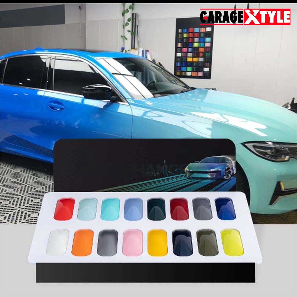 Color PPF Display Stand - 16 Pcs Desk Setup for Car Paint Protection Films