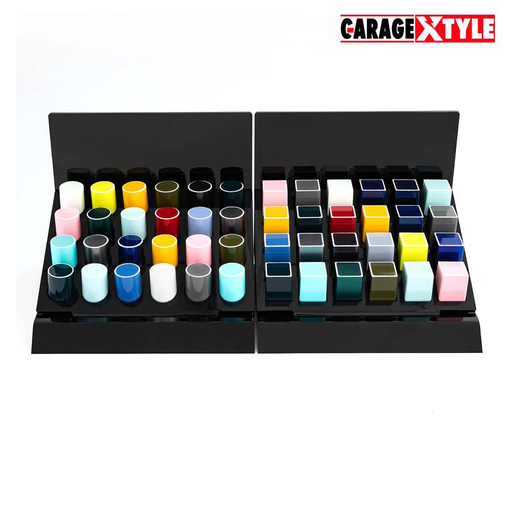 Vinyl & Color PPF Display - 24 Pcs Desk Setup with Tube for Car Films