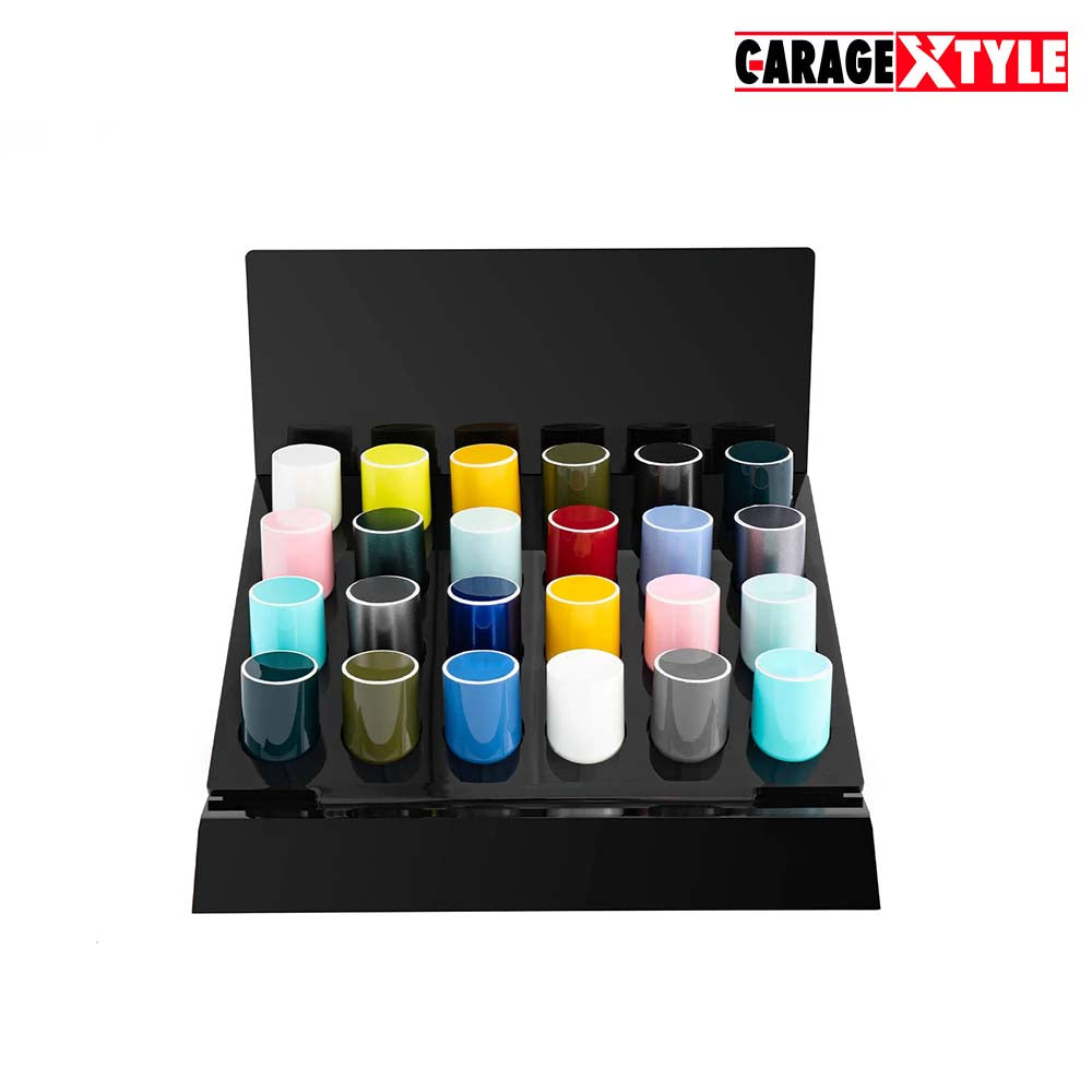 Vinyl & Color PPF Display - 24 Pcs Desk Setup with Tube for Car Films
