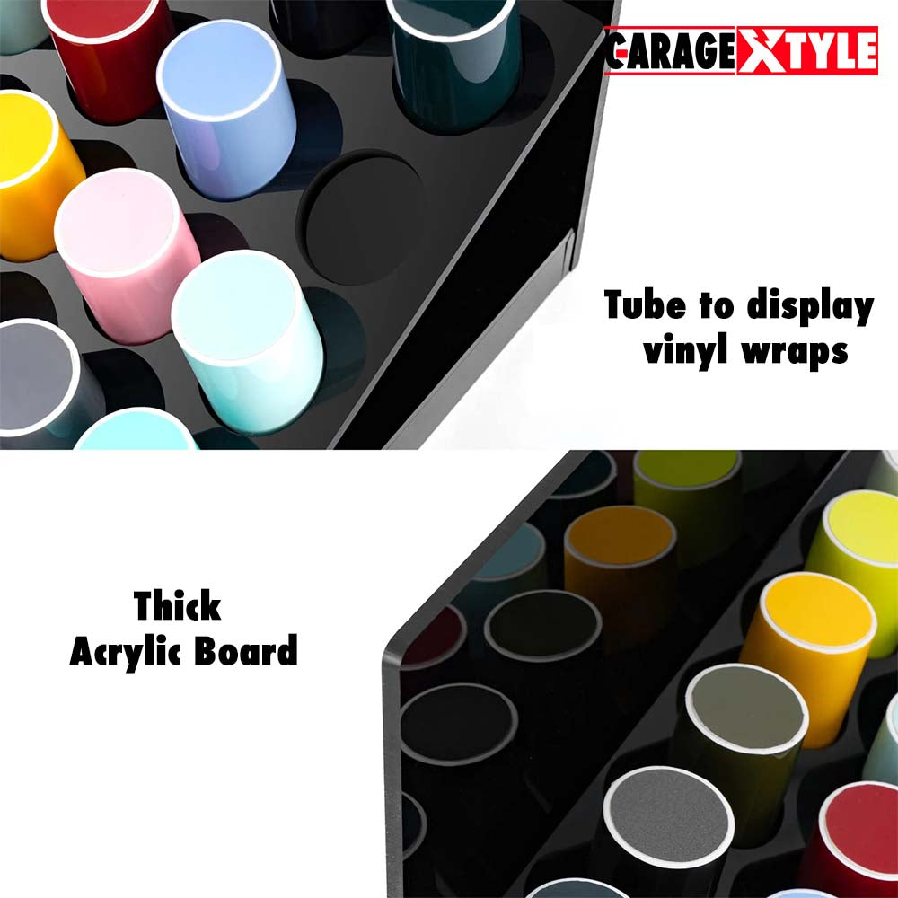 Vinyl & Color PPF Display - 24 Pcs Desk Setup with Tube for Car Films