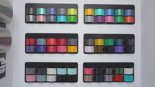 Car Vinyl Wrap Wall Display Kit - 9 pcs, 90 Color Cards, Flexible Layout