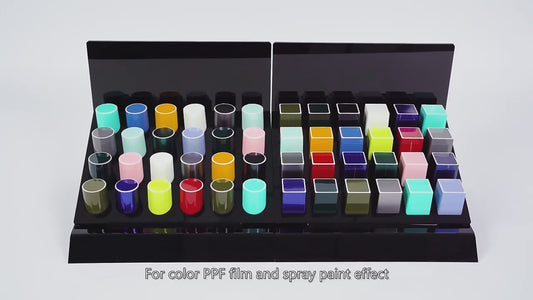 Vinyl & Color PPF Display - 24 Pcs Desk Setup with Tube for Car Films