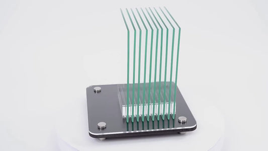 Window Film Glass Stand with 10 Glass Pieces – Professional Tint Testing Display