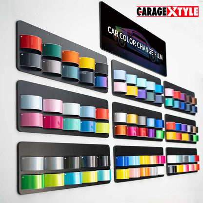 Car Vinyl Wrap Wall Display Kit - 9 pcs, 90 Color Cards, Flexible Layout