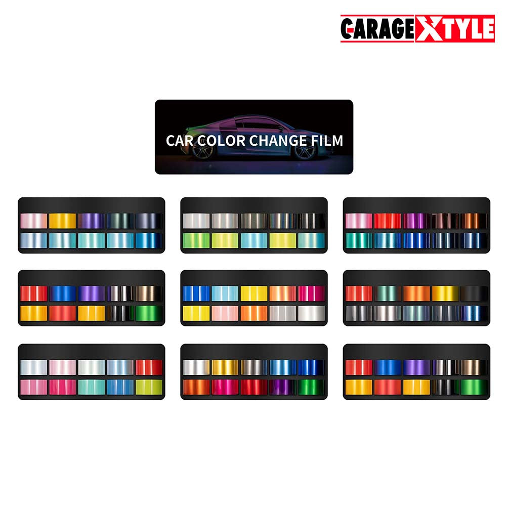 Car Vinyl Wrap Wall Display Kit - 9 pcs, 90 Color Cards, Flexible Layout