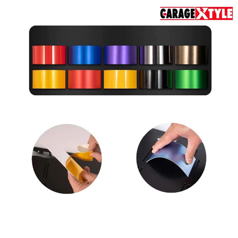 Car Vinyl Wrap Wall Display Kit - 9 pcs, 90 Color Cards, Flexible Layout
