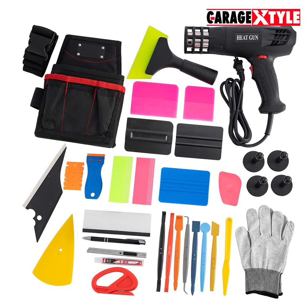 Complete Car Wrapping Tool Kit with Bag & Heat Gun – Ultimate Convenience