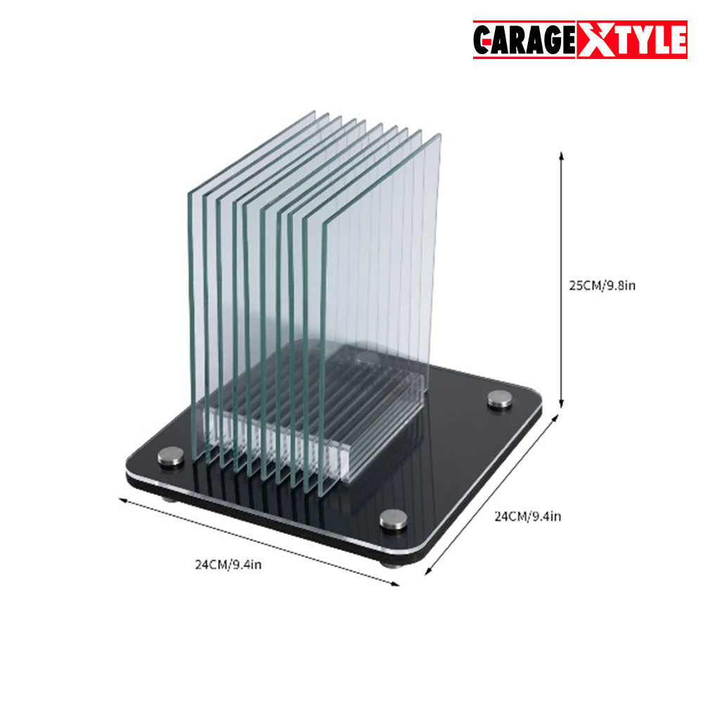 Window Film Glass Stand with 10 Glass Pieces – Professional Tint Testing Display