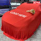 Custom Car Reveal Cover – Stretchable, Soft-Touch Felt with Your Shop Logo for Stunning Reveals & Brand Promotion