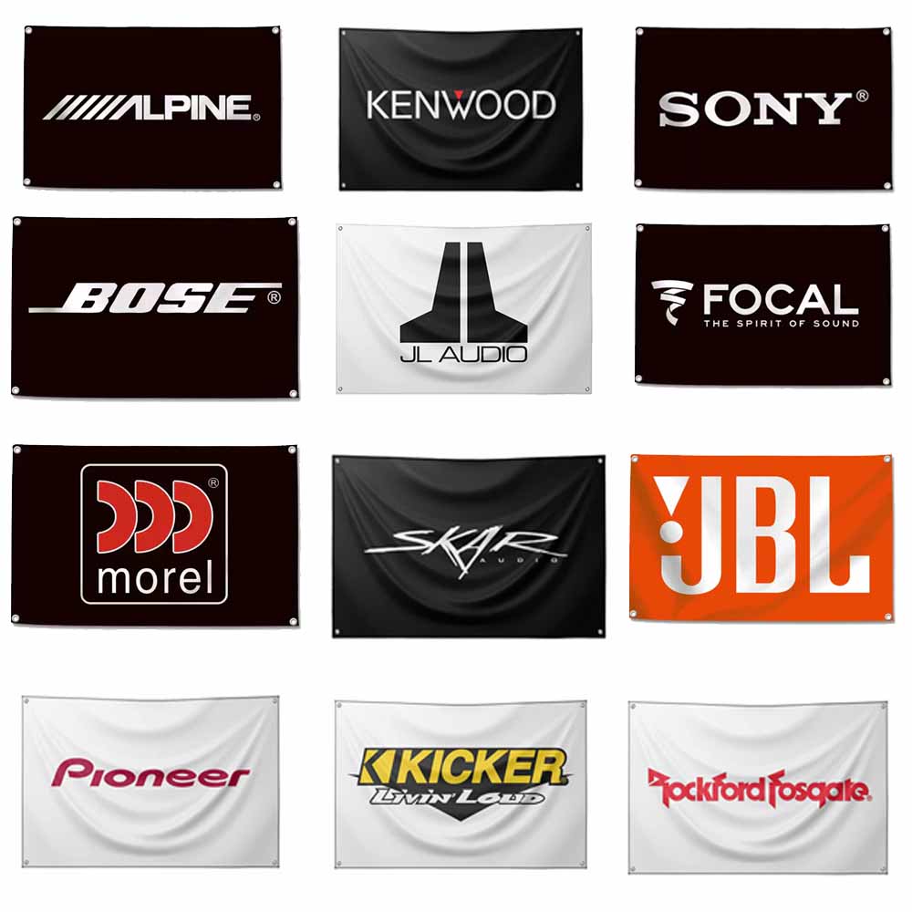 Premium Car Audio Brand Flag – Elevate Your Shop’s Look & Professionalism