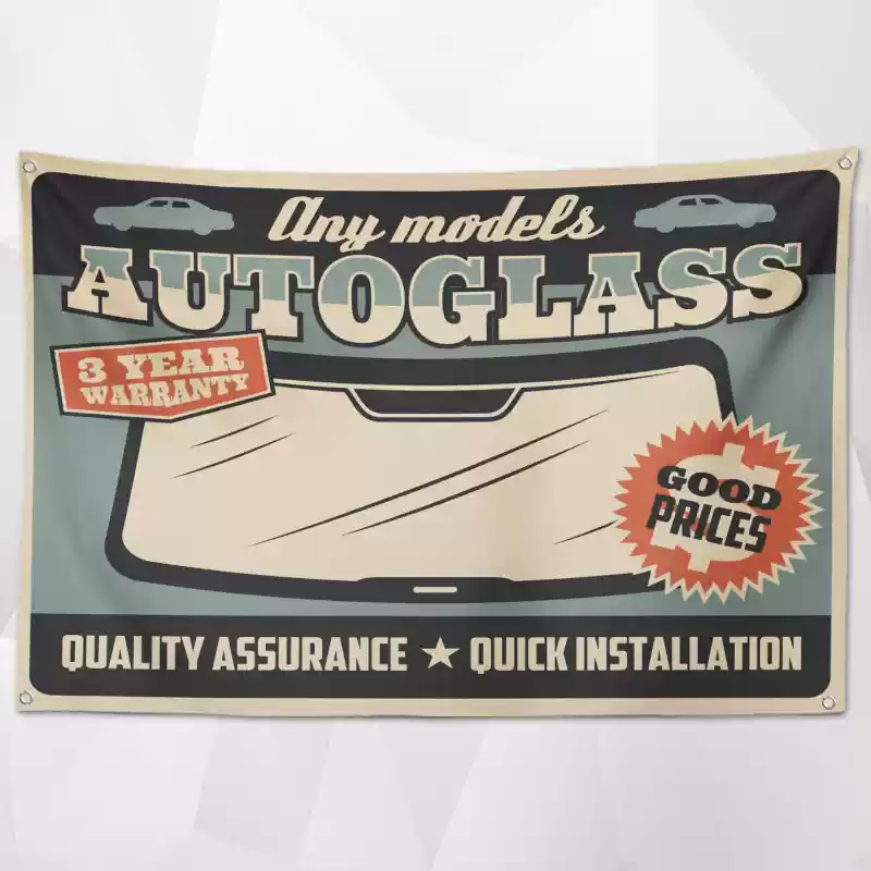 Retro Car Service Flags (Collection One)– Classic Garage & Shop Decor for a Professional Look