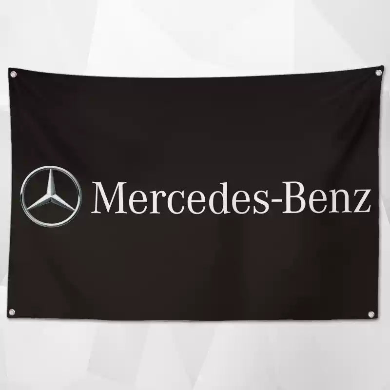 Car Brand Flags – High-Quality Shop Decor Featuring Popular Auto Brands