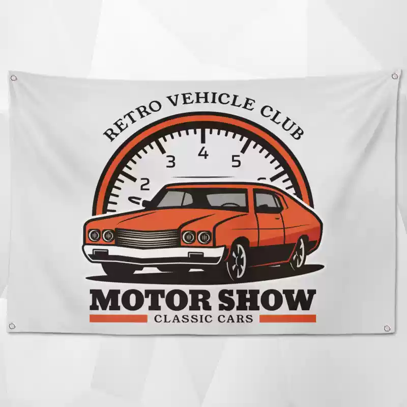 Retro Car Service Flags(Collection Two) – Vintage Automotive Decor for Professional Shops